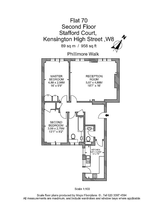 2 Bedrooms Flat to rent in Stafford Court, Kensington High Street, London W8