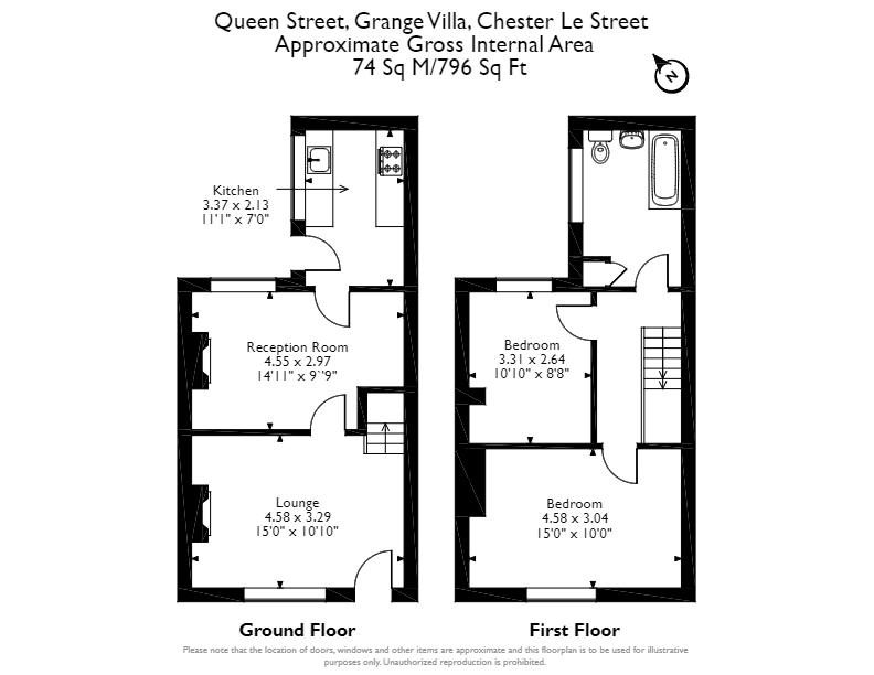 4, Queen Street, Chester le Street floorplan