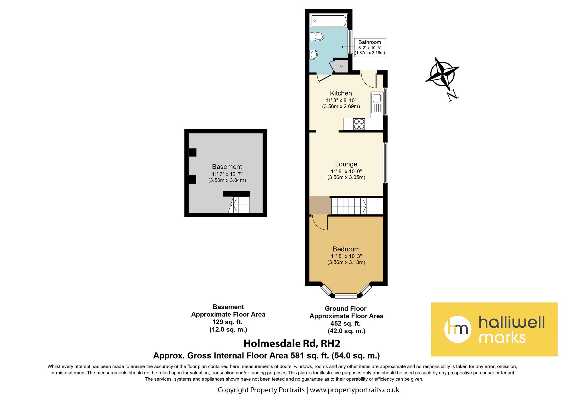 Flat 1, 48 Holmesdale Road, Reigate floorplan