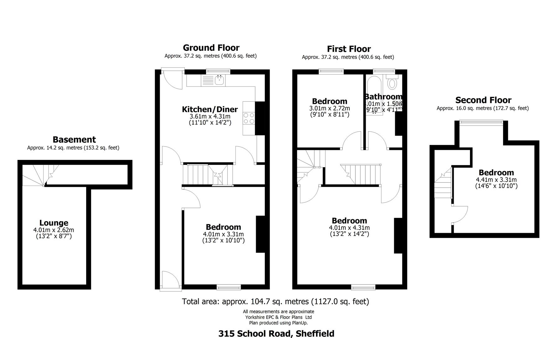 School Road, Sheffield floorplan