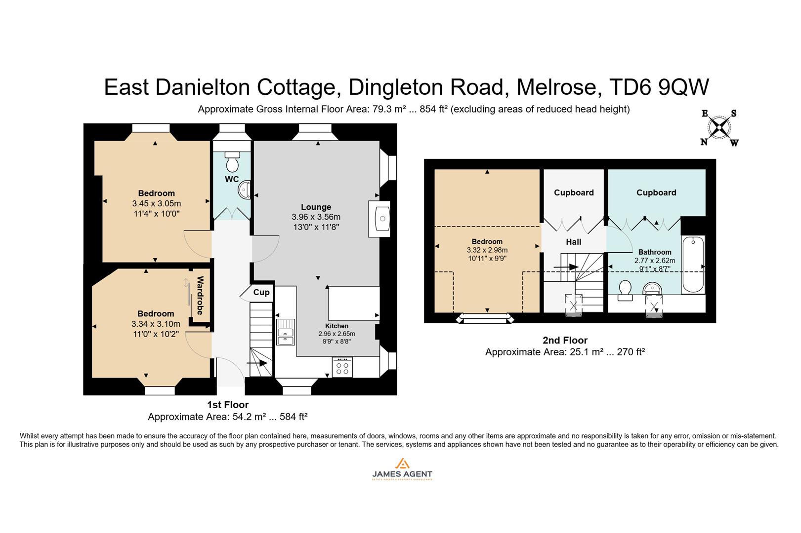 East Danielton Cottages, Dingleton Road, Melrose floorplan