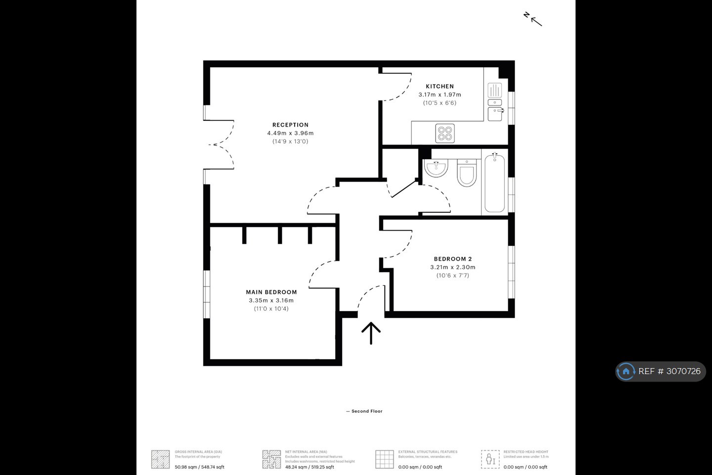 Flat  Willows Court, Sir Cyril Black Way, Wimbledon floorplan