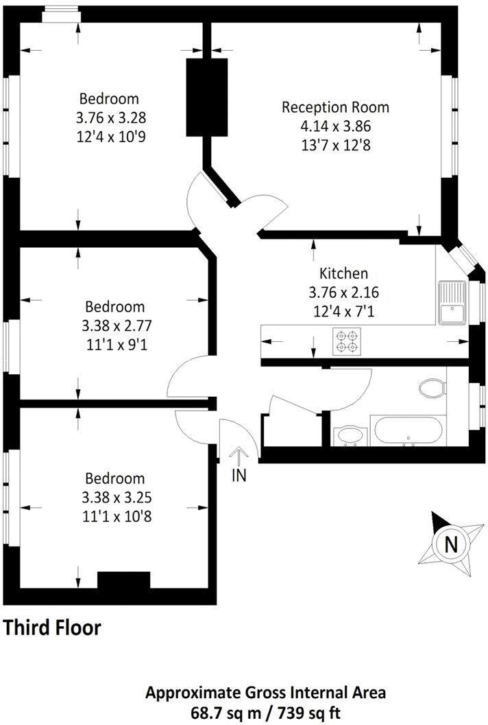 Flat 40 Gooding House, Valley Grove, London floorplan