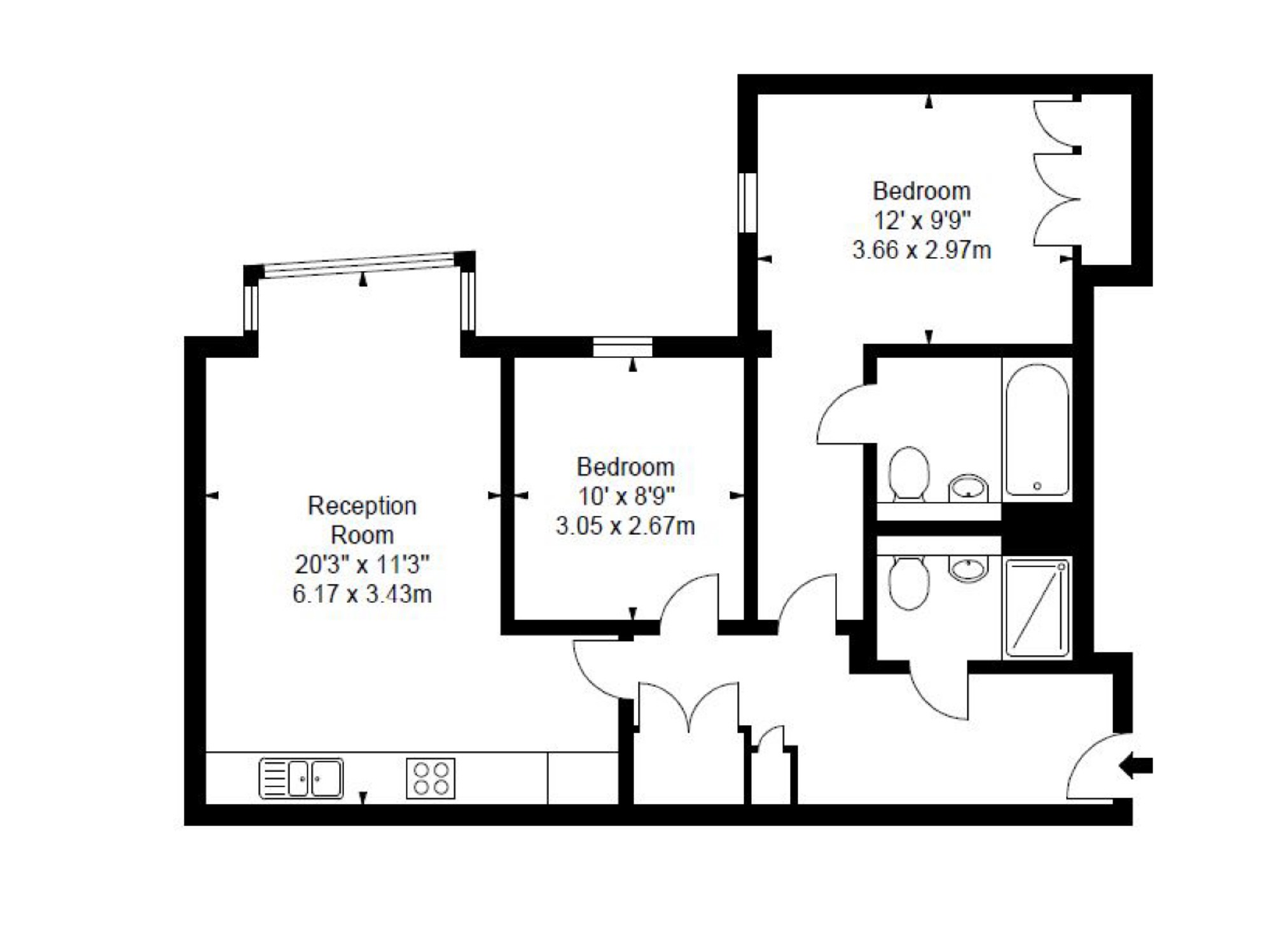 2 Bedrooms Flat to rent in Paddington Basin, London, London W2