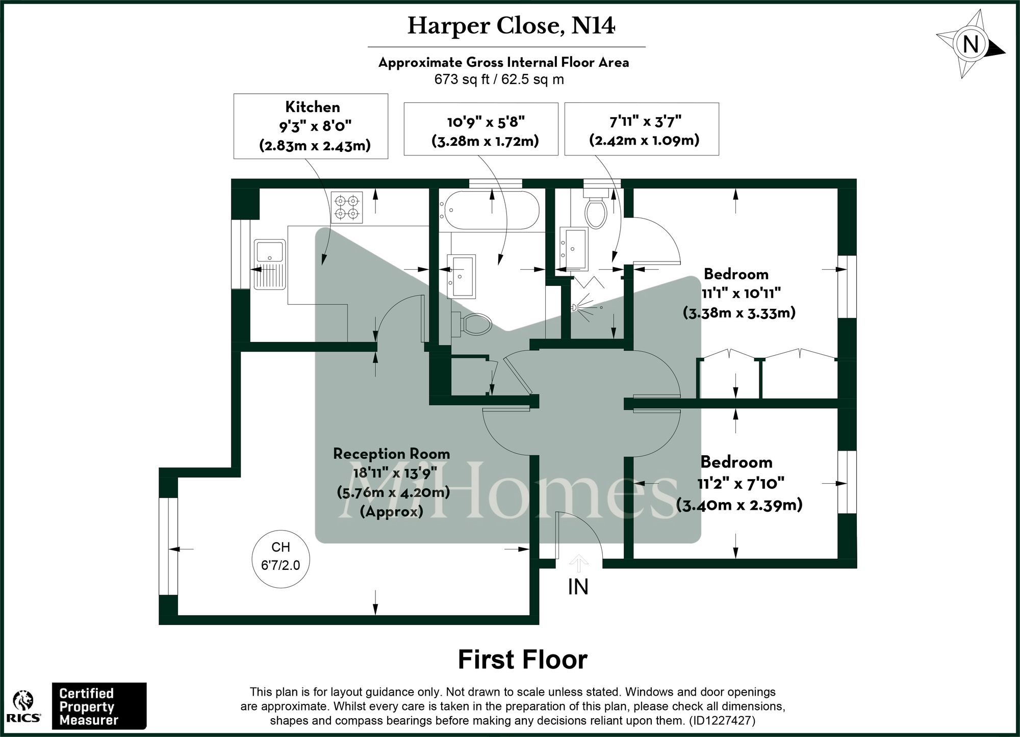 33 Harper Close, London floorplan