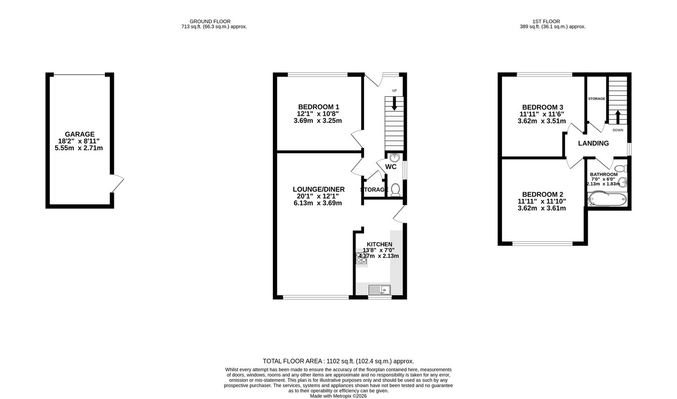 40, Winchester Close, Stowmarket floorplan