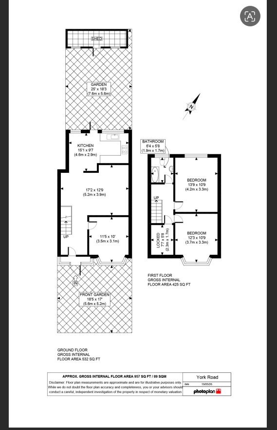 94, York Road, Edmonton floorplan