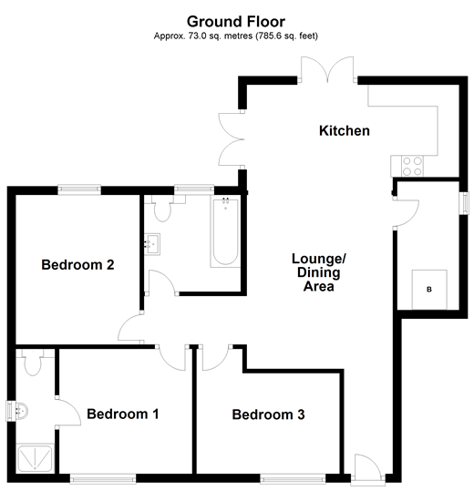3 Bedrooms Flat for sale in Phoenix Mews, Walderslade, Chatham, Kent ME5