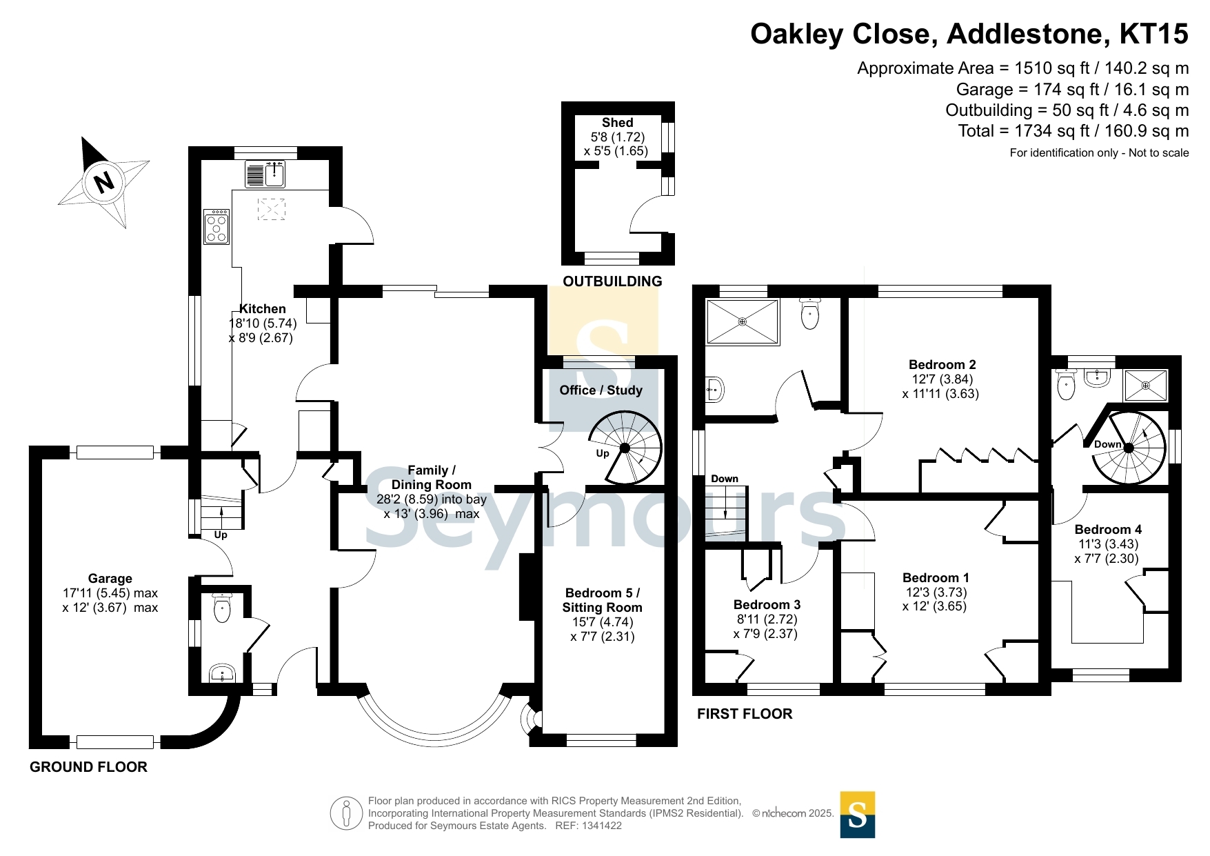 Oakley Close, Addlestone, Surrey, KT15 floorplan
