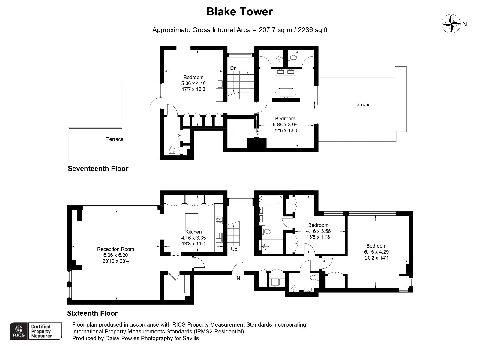 Flat 162, Blake Tower, 2, Fann Street, London floorplan