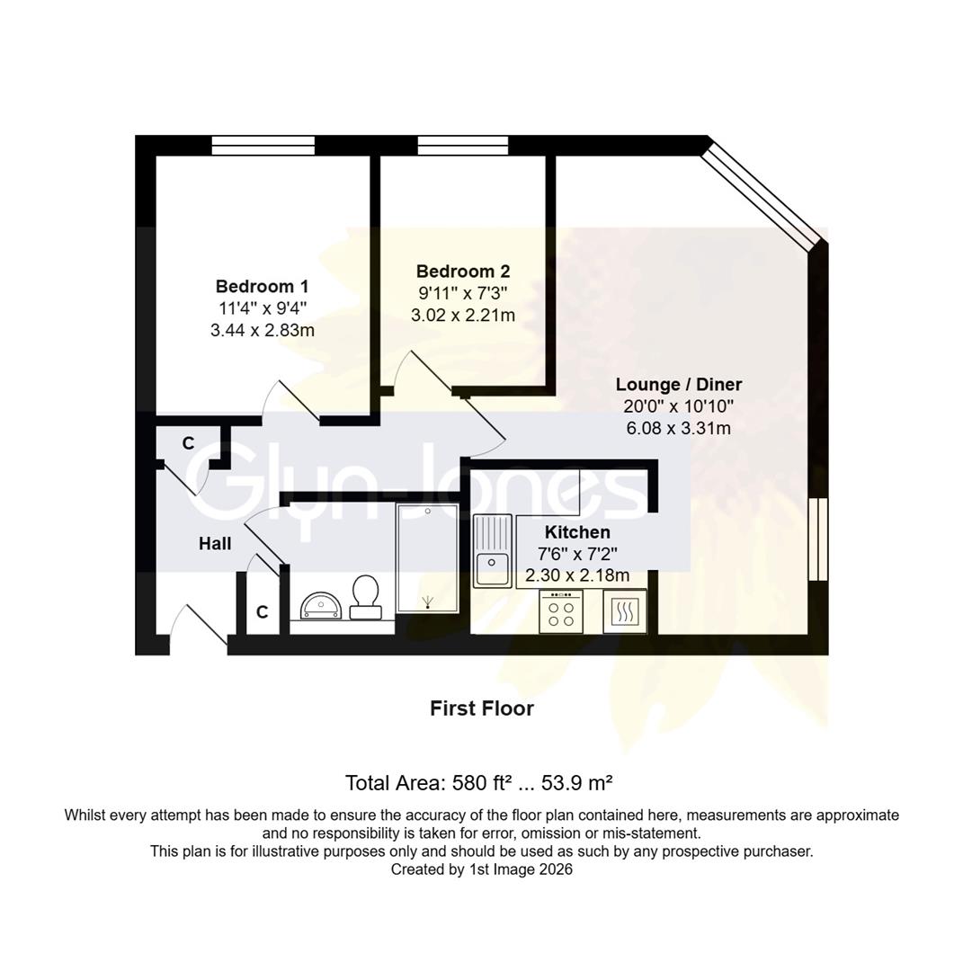 Flat 30, St. Catherines Court, Irvine Road, Littlehampton floorplan