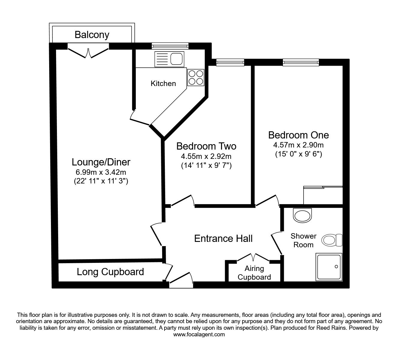 57 Adlington House,, High Street, Newcastle floorplan