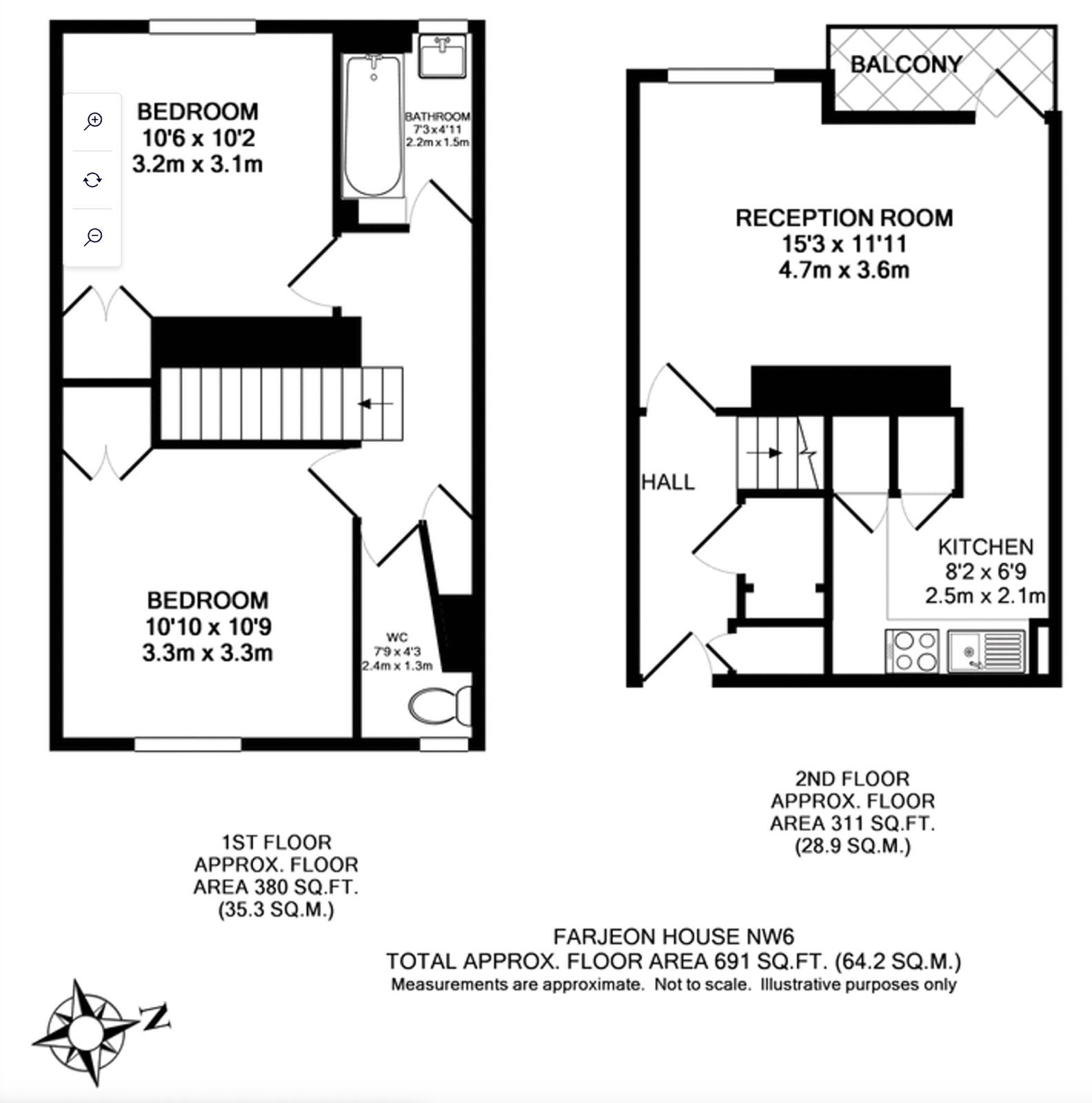 Flat 15 Farjeon House,, Farjeon House, London floorplan