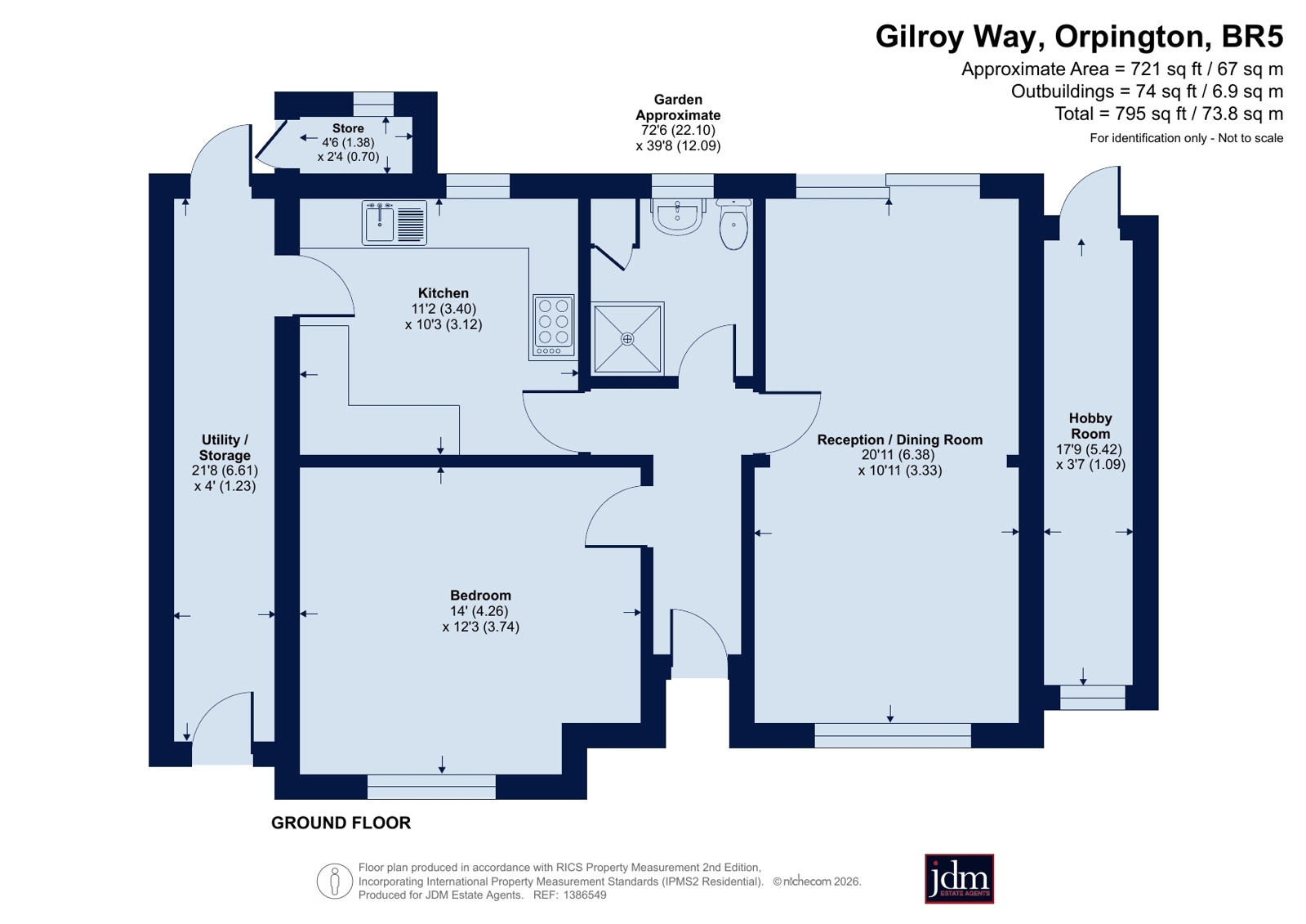 10, Gilroy Way, Orpington floorplan