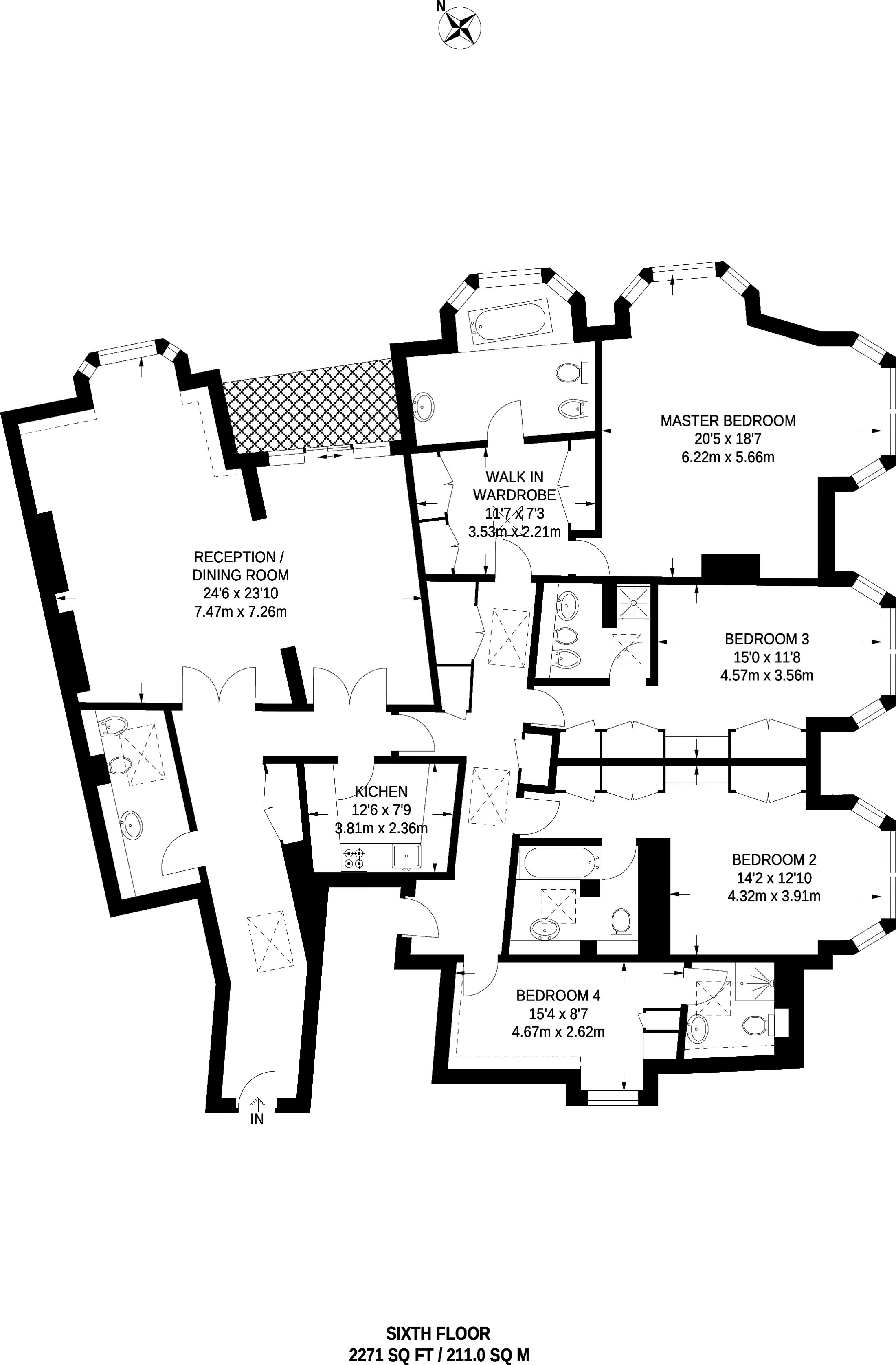 4 Bedrooms Flat to rent in Strathmore Court, St John's Wood, London NW8
