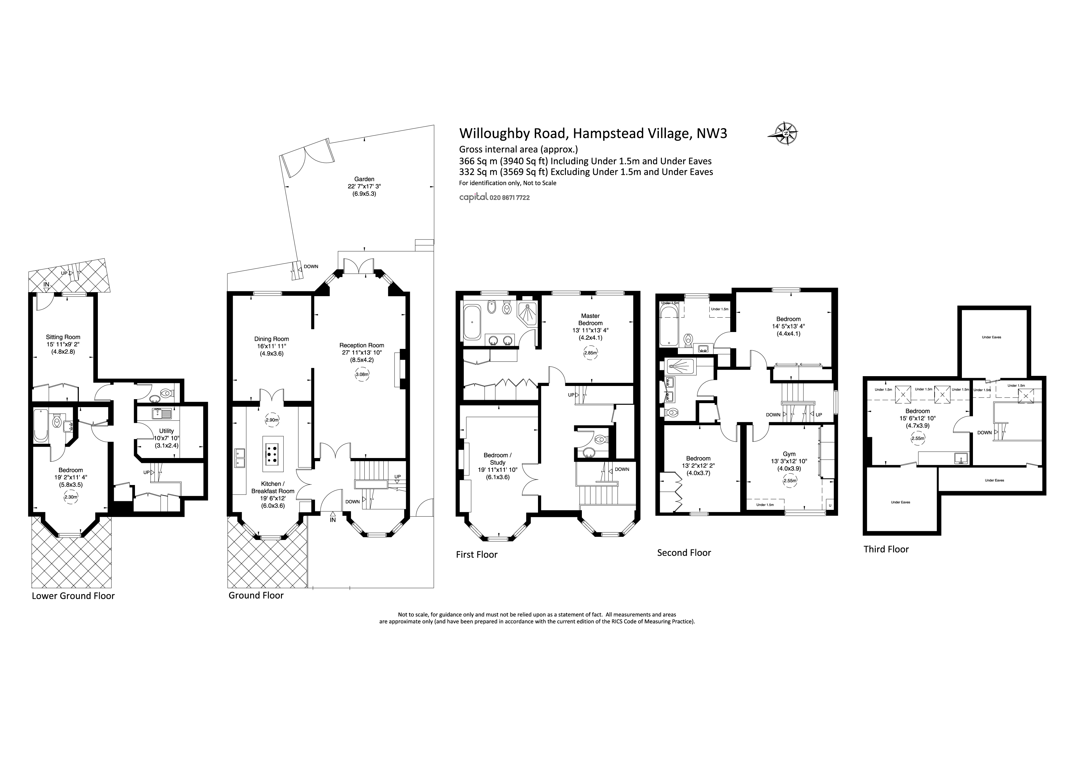 6 bed semidetached house for sale in Willoughby Road, Hampstead