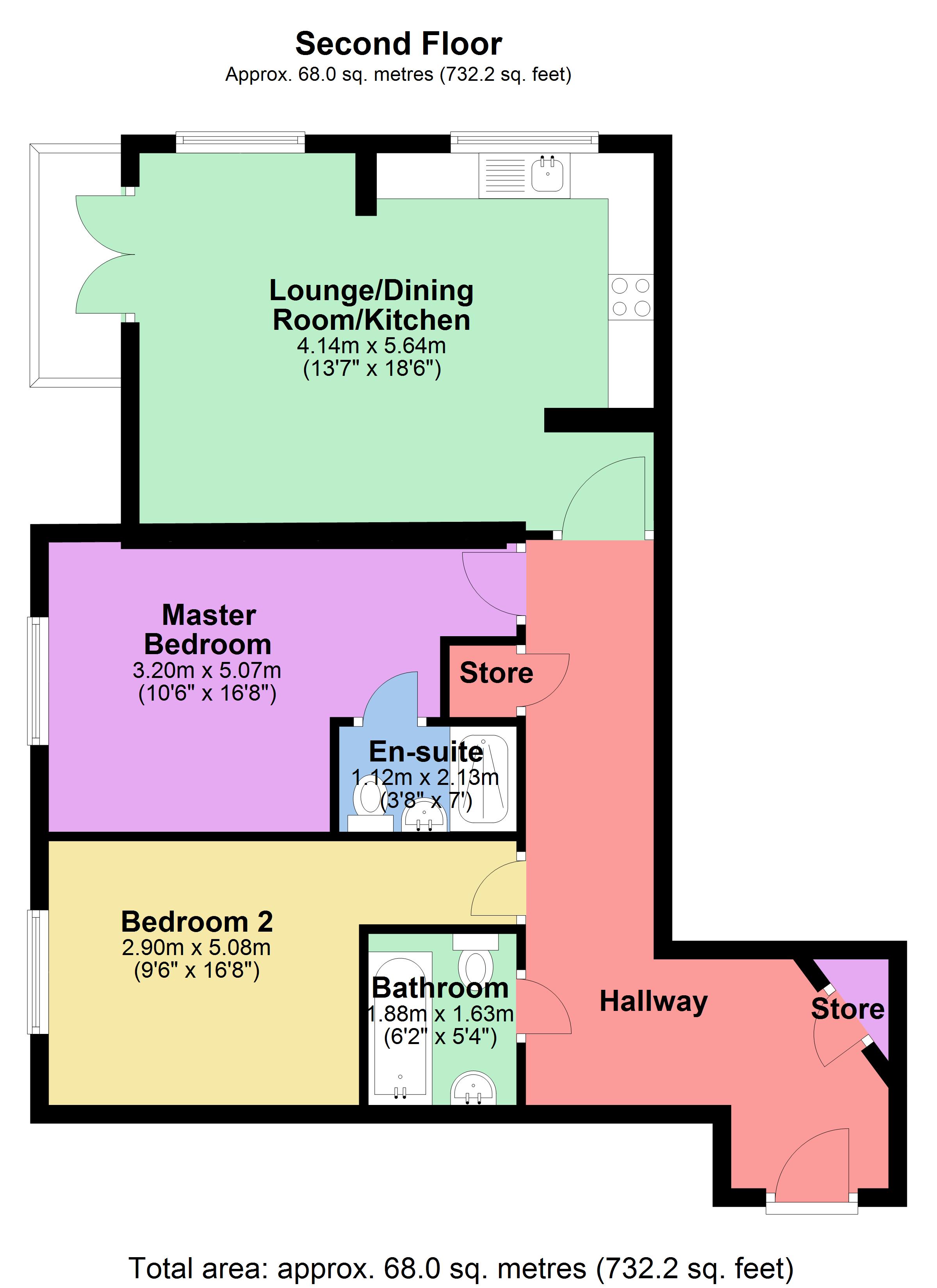 2 Bedrooms Flat for sale in Whistler Court, Cezanne Road, Watford, Hertfordshire WD25