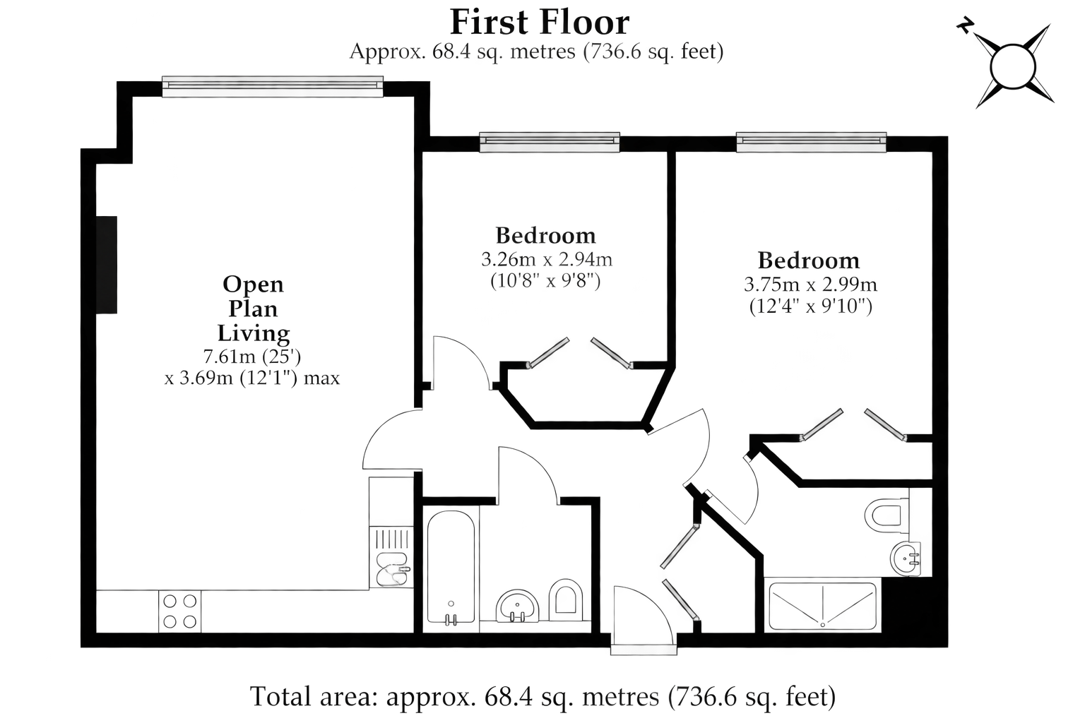 Flat 5, Compton House, Idsworth Down, Petersfield floorplan