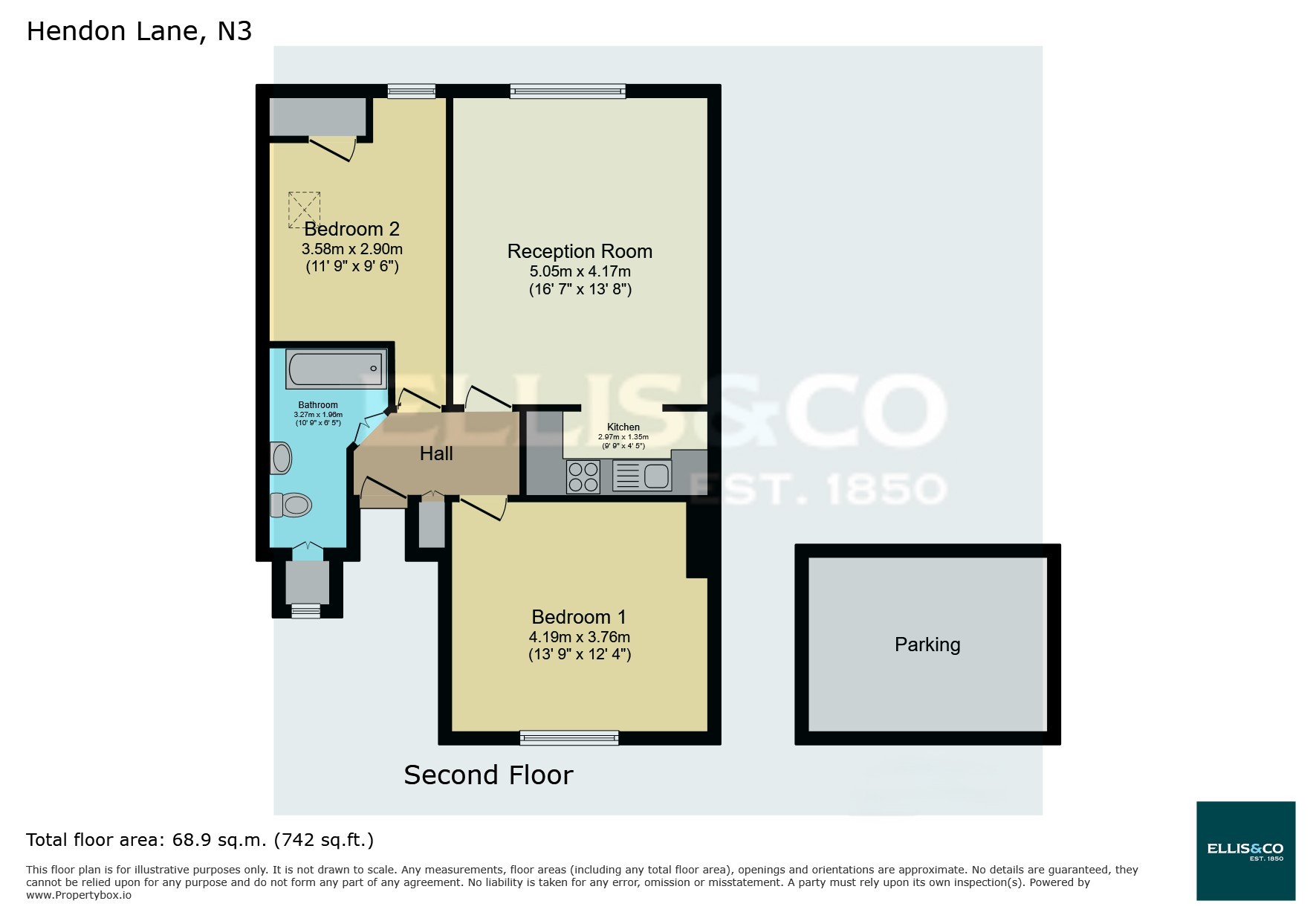 Top Floor, 124, Hendon Lane, Finchley floorplan
