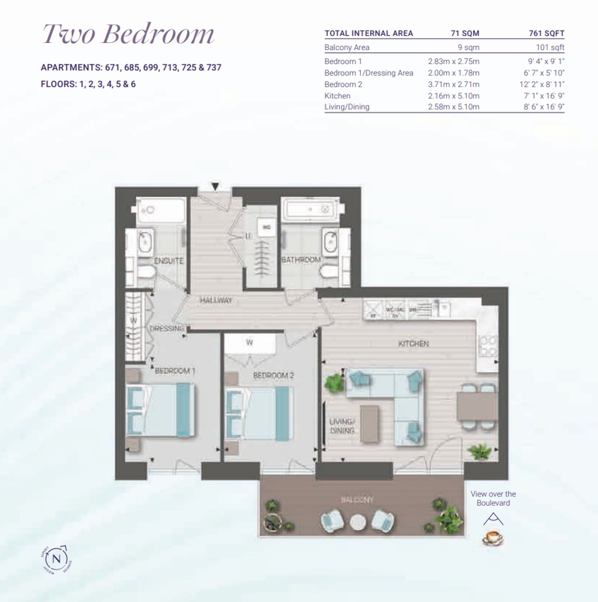 Plot 713 Block B2, Fulham floorplan