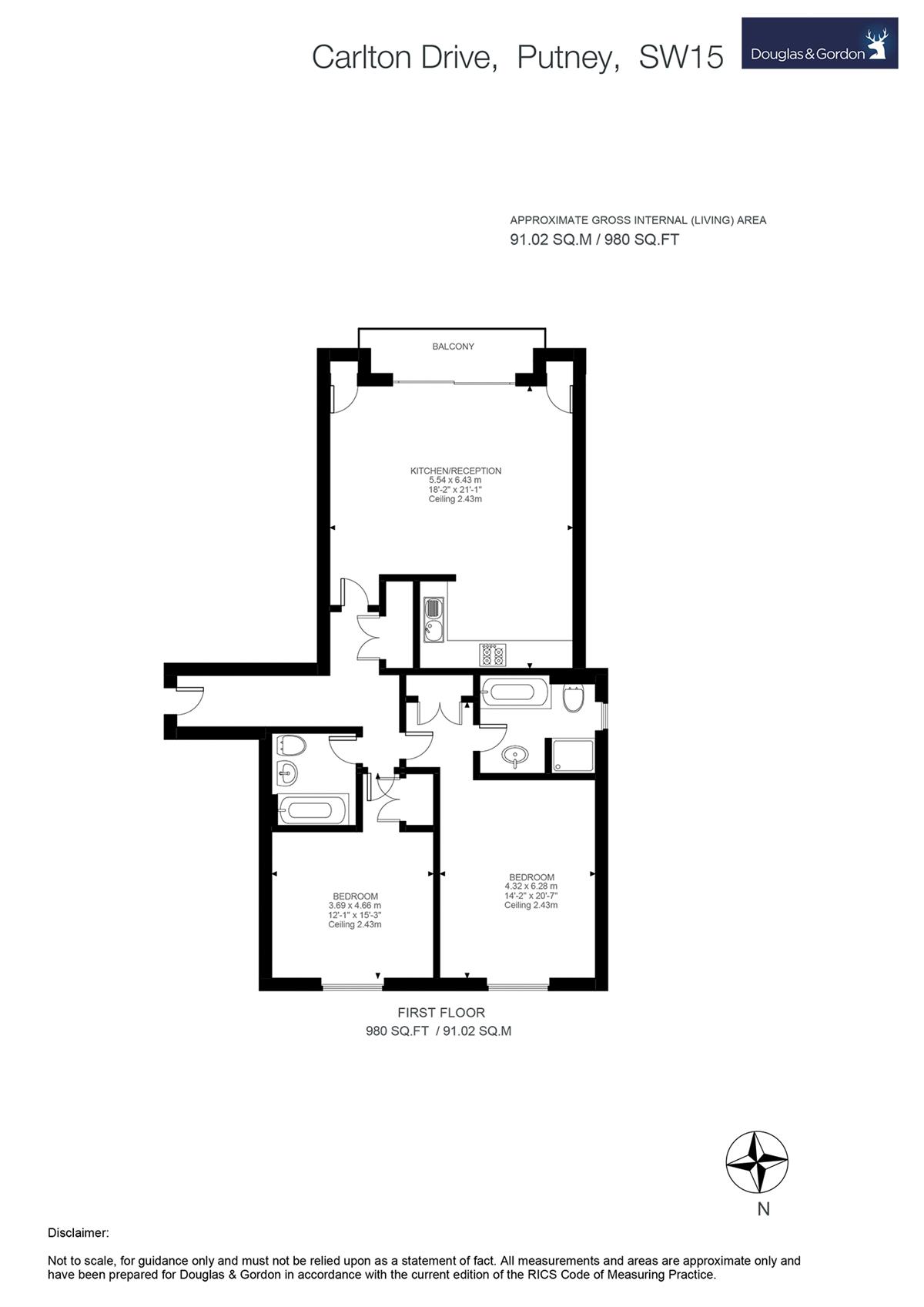 2 Bedrooms Flat to rent in Carlton Drive, London SW15