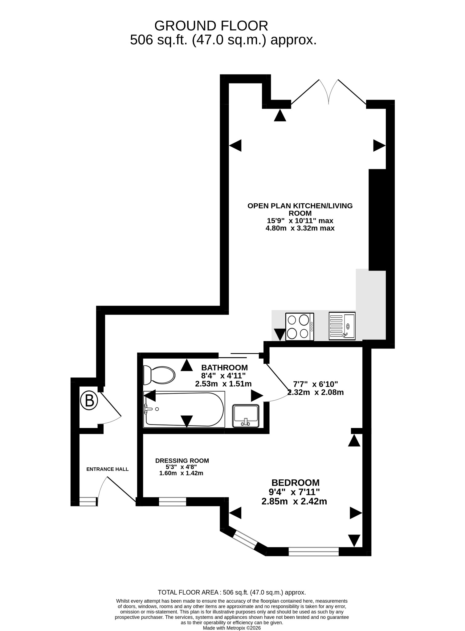 Flat 6 Longdown Lodge, Crowthorne Road, Sandhurst floorplan