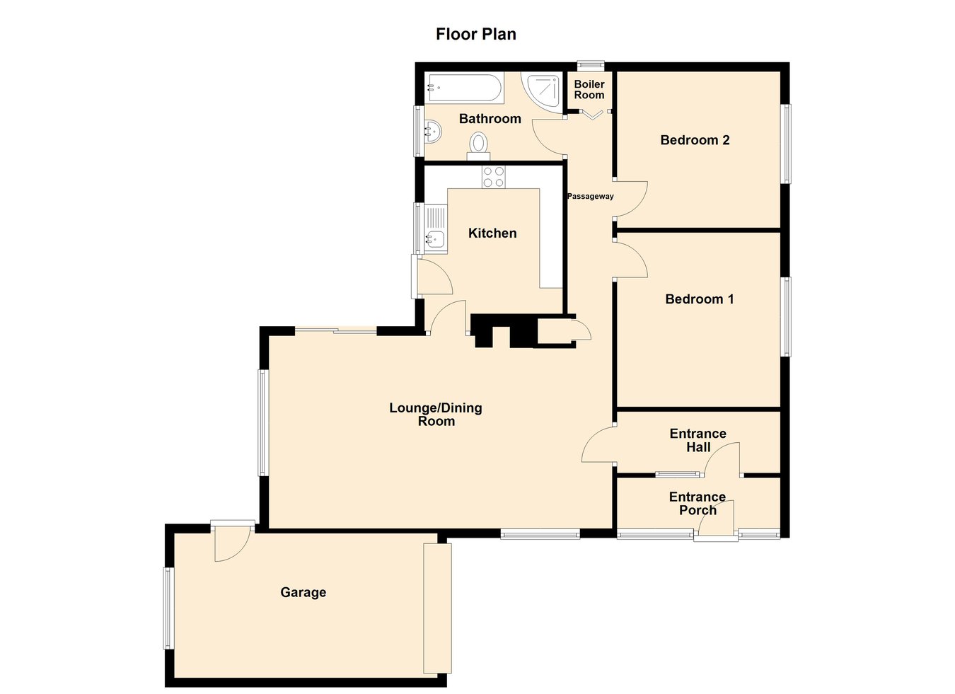 Ravenscroft, Blaenporth, Cardigan floorplan