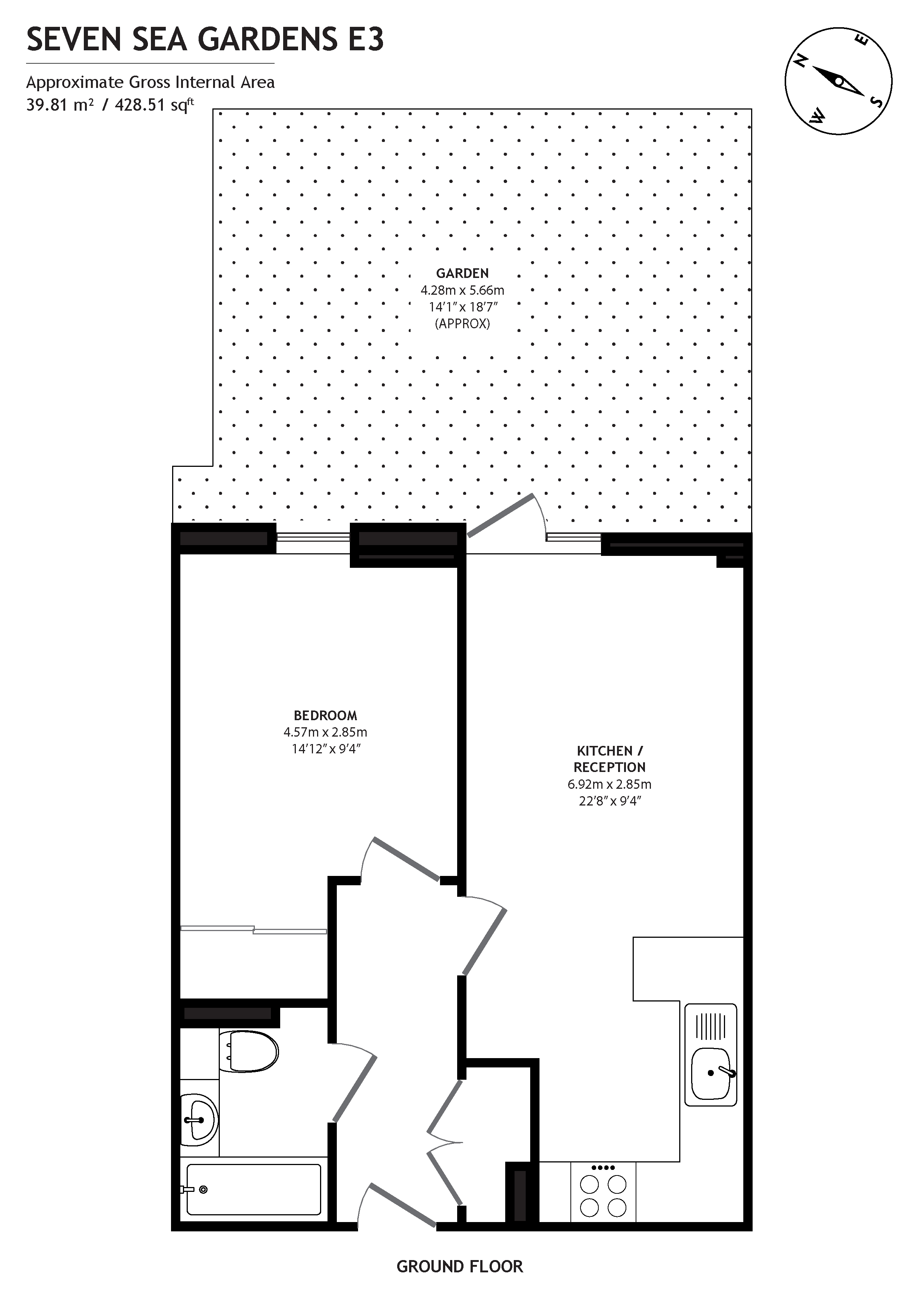 Flat G05,, Kara Court, Bow floorplan