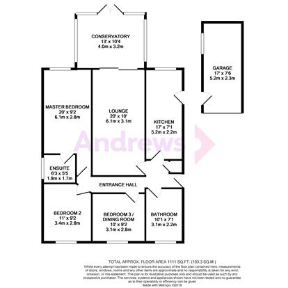 3 Bedrooms Detached bungalow for sale in 20 Pippins Road, Bredon, Tewkesbury, Gloucestershire GL20