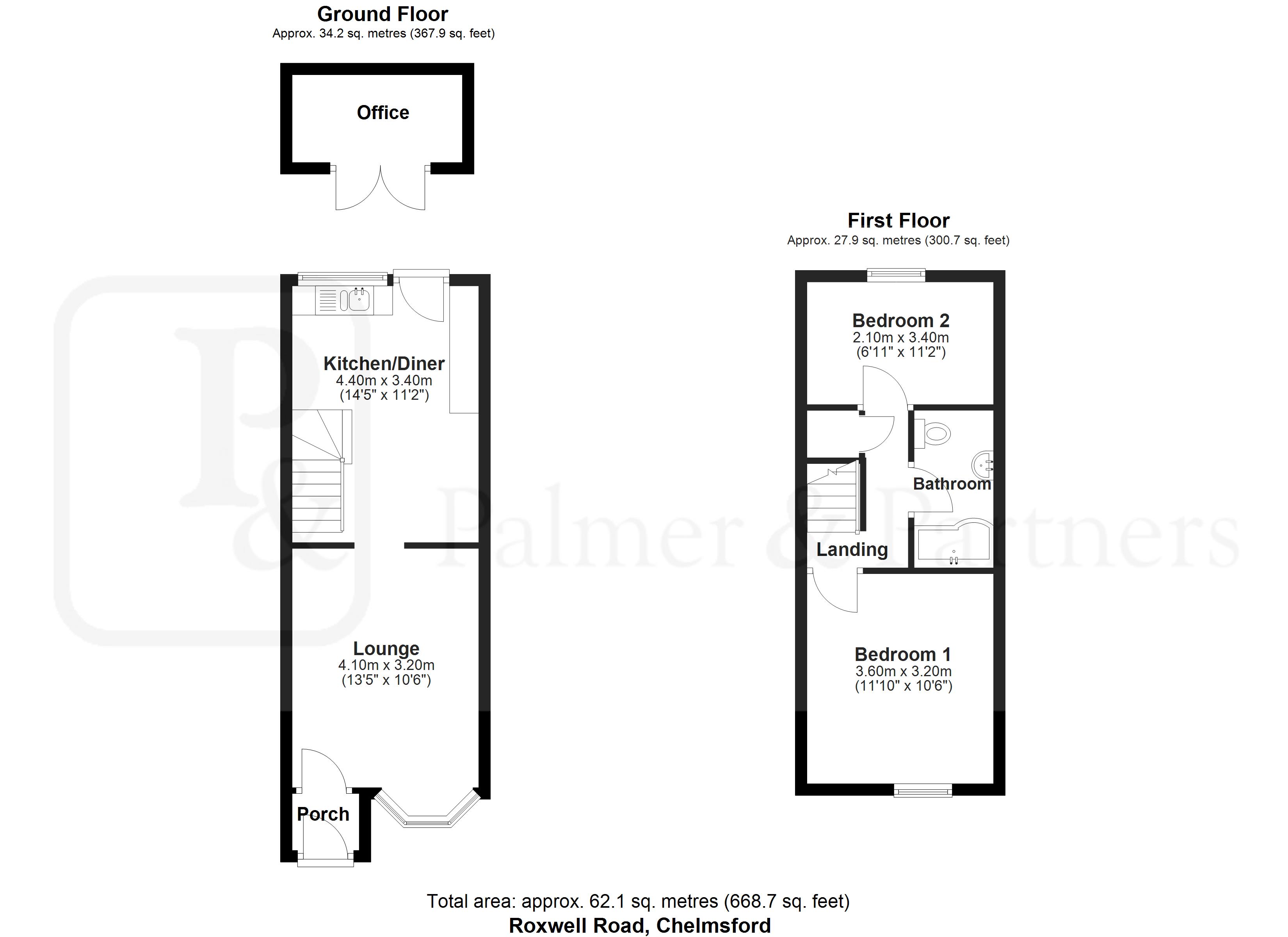 69, Roxwell Road, Essex floorplan