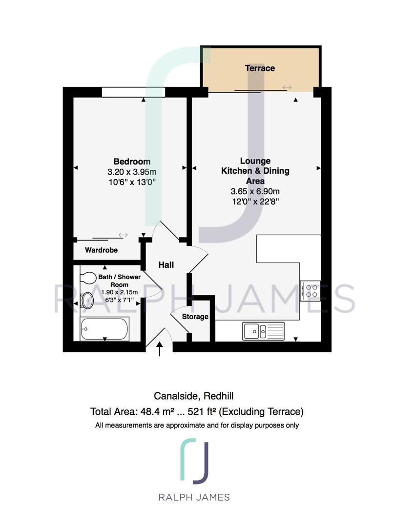 Canalside, Watercolour, Redhill RH1, 1 bedroom flat for sale 64679543
