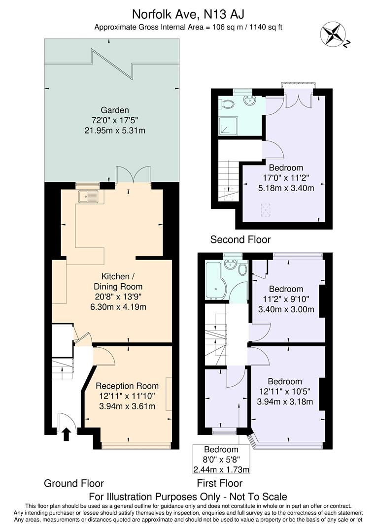 Norfolk Avenue, Palmers Green, N13 floorplan
