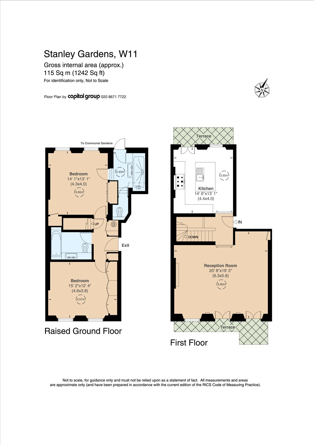 2 Bedrooms Flat to rent in Stanley Gardens, London W11
