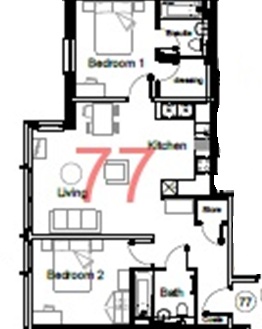 611, Armstrong House, Peterborough floorplan
