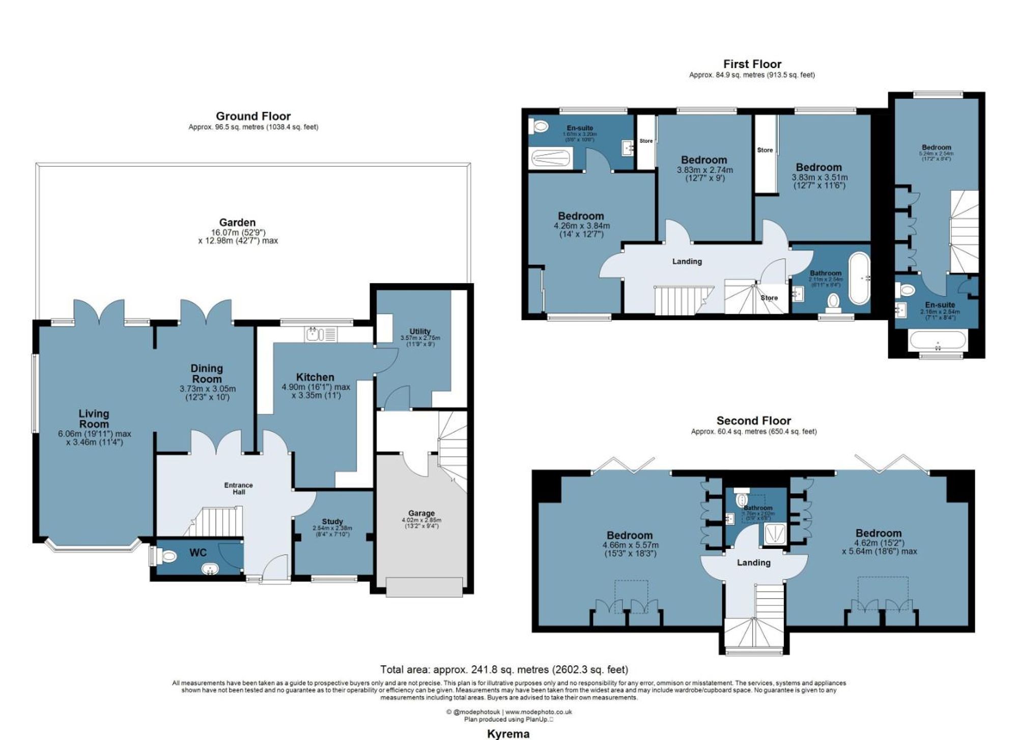 Kyrema Oak Hill Road, Romford floorplan