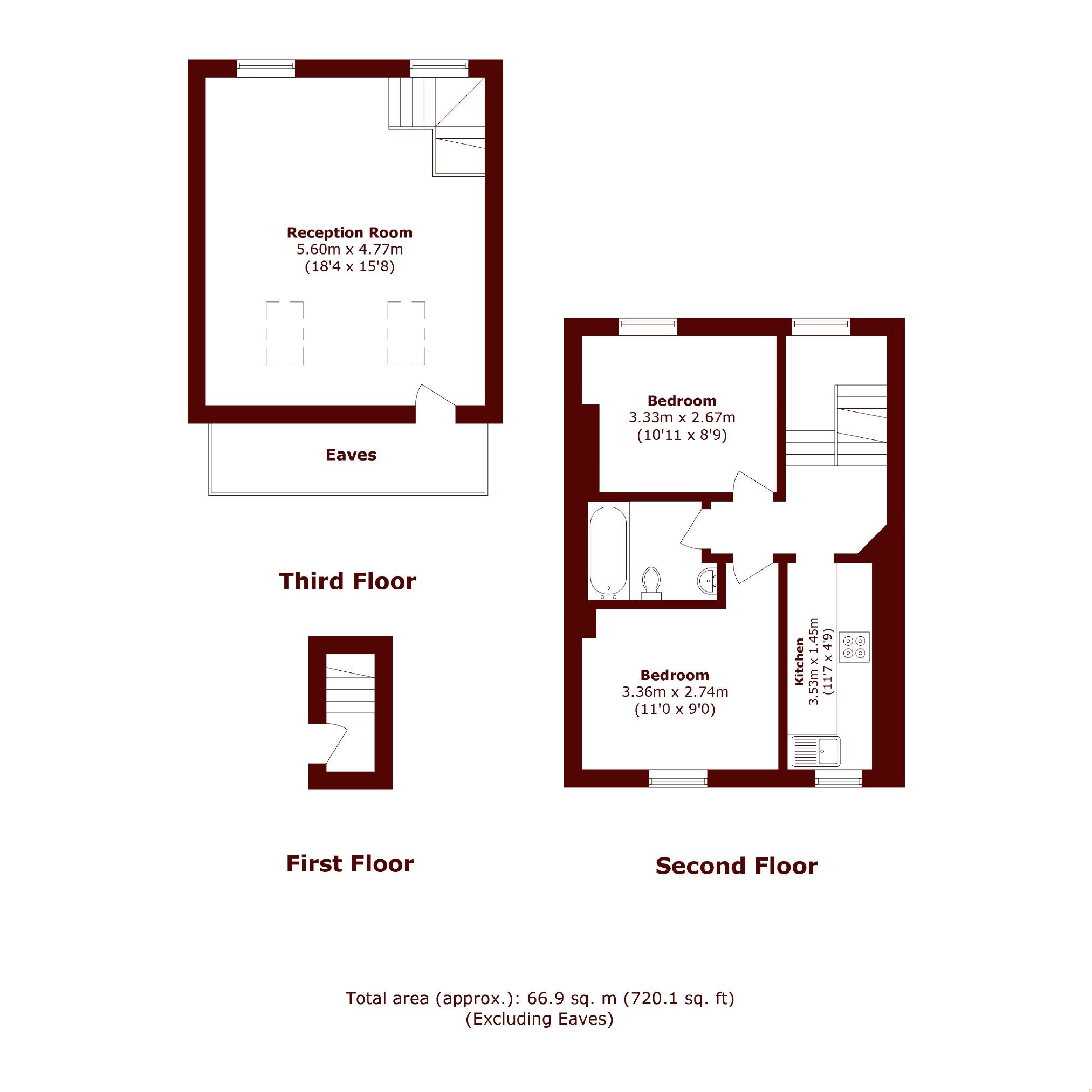 Top Floor Flat, 54, Kellett Road, London floorplan