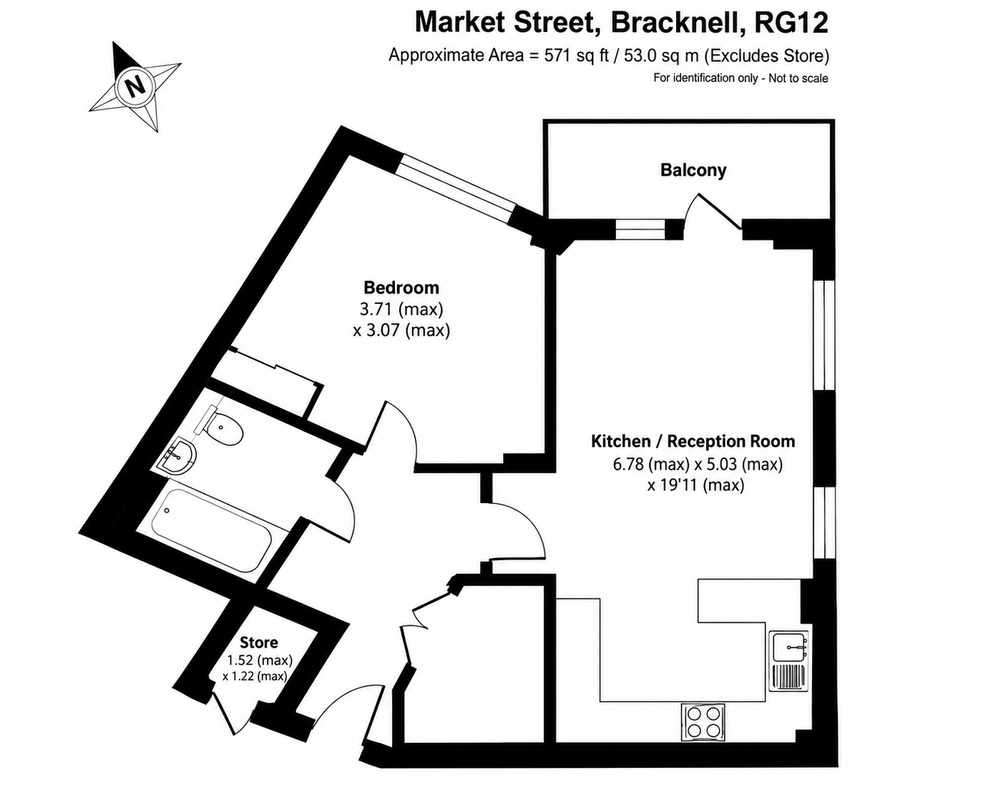 140 Amber House,, Market Street, Bracknell floorplan