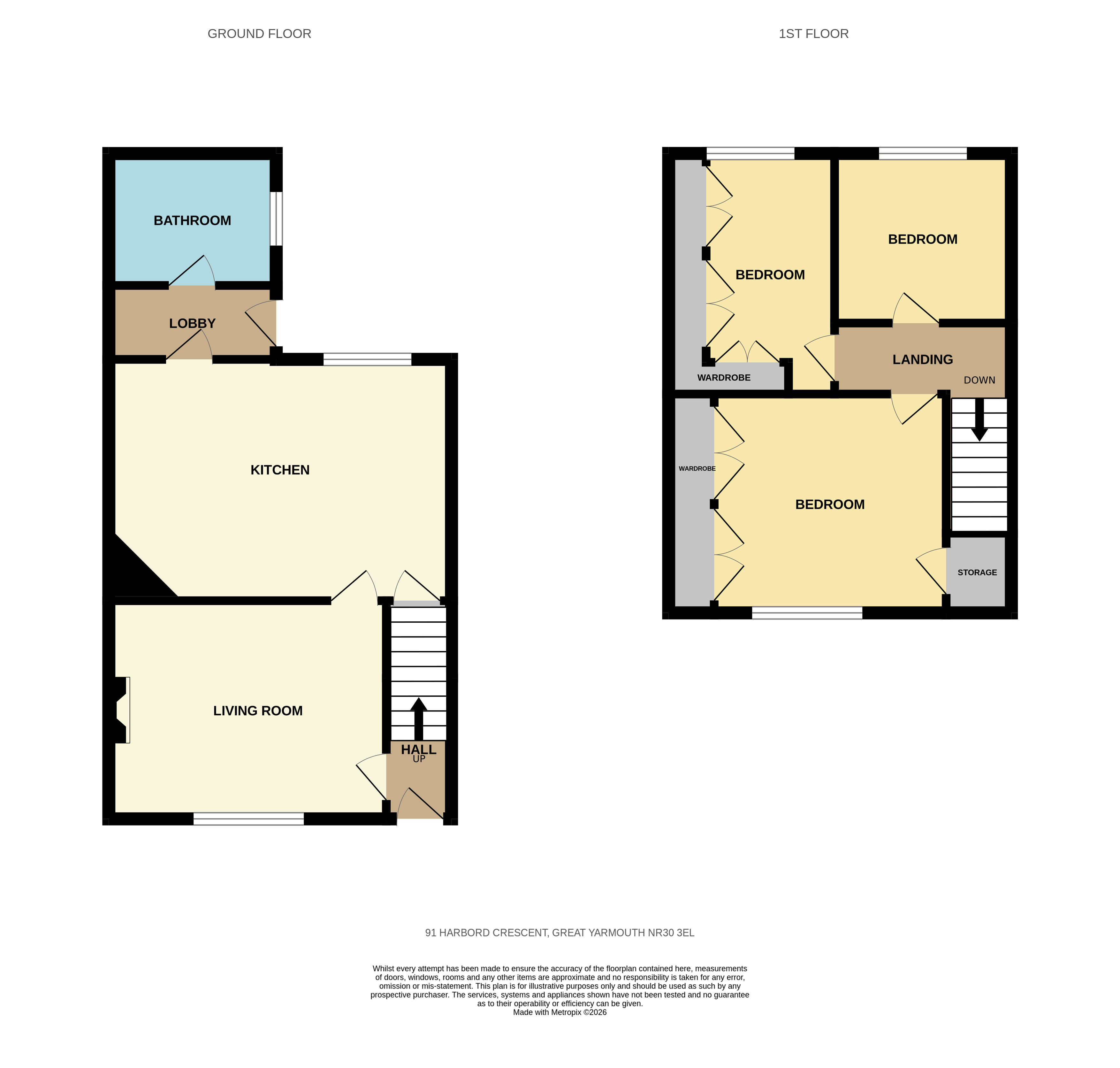 91, Harbord Crescent, Great Yarmouth floorplan