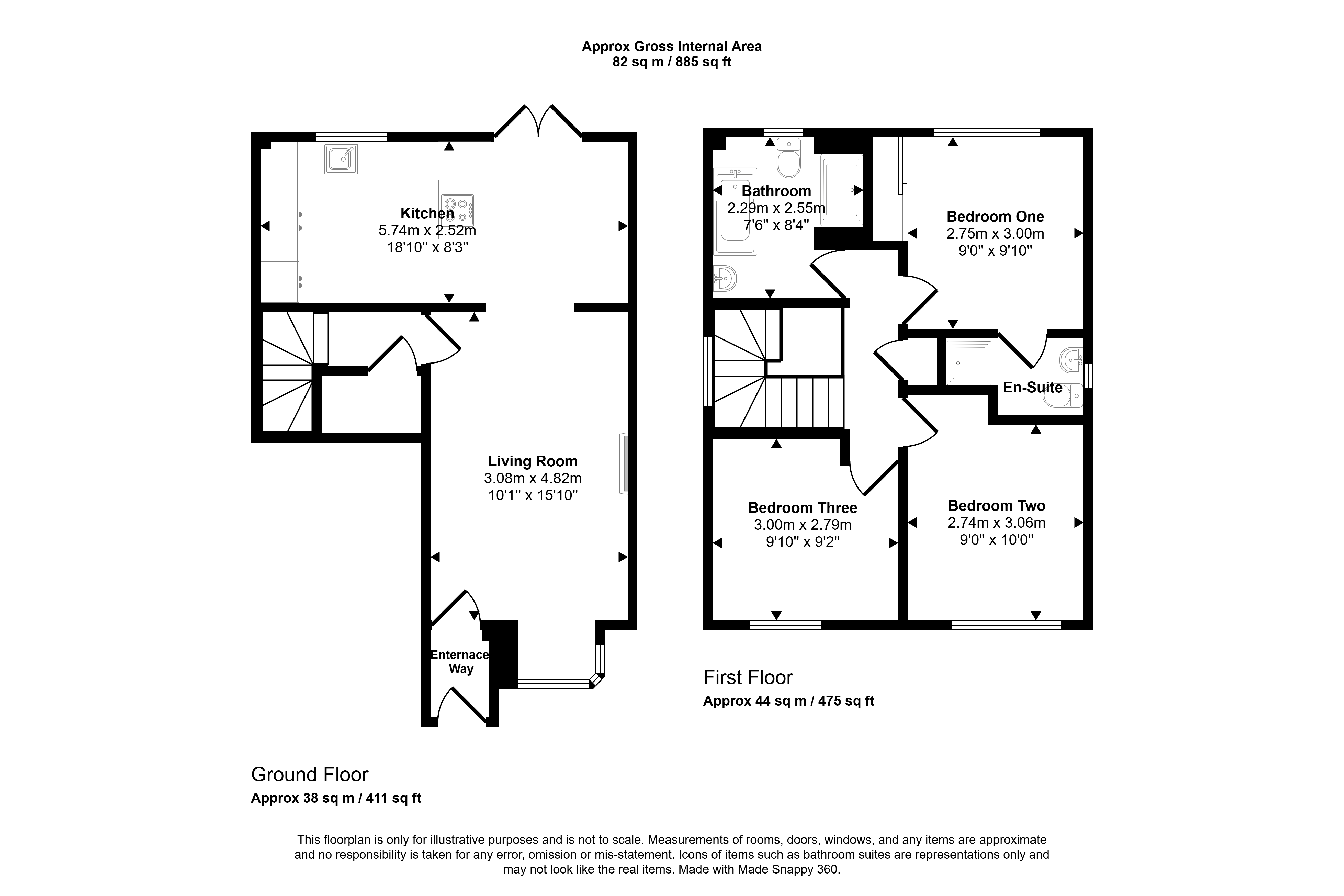 36, The Coppice, Peterlee floorplan