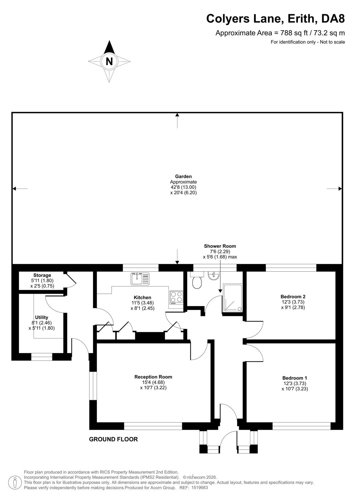 66, Colyers Lane, Erith floorplan