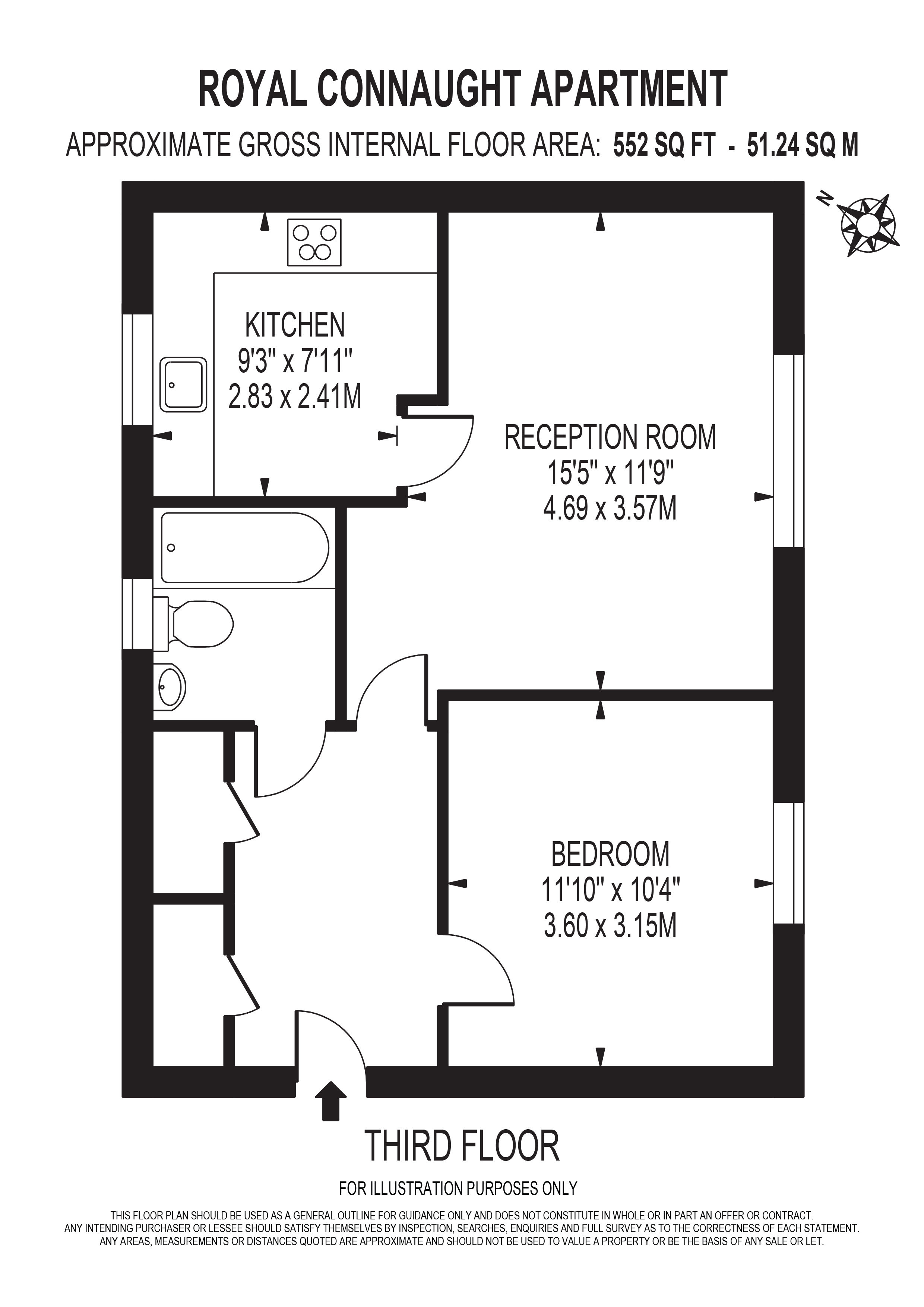 Flat 20 Royal Connaught Apartments 8, Connaught Road, London floorplan