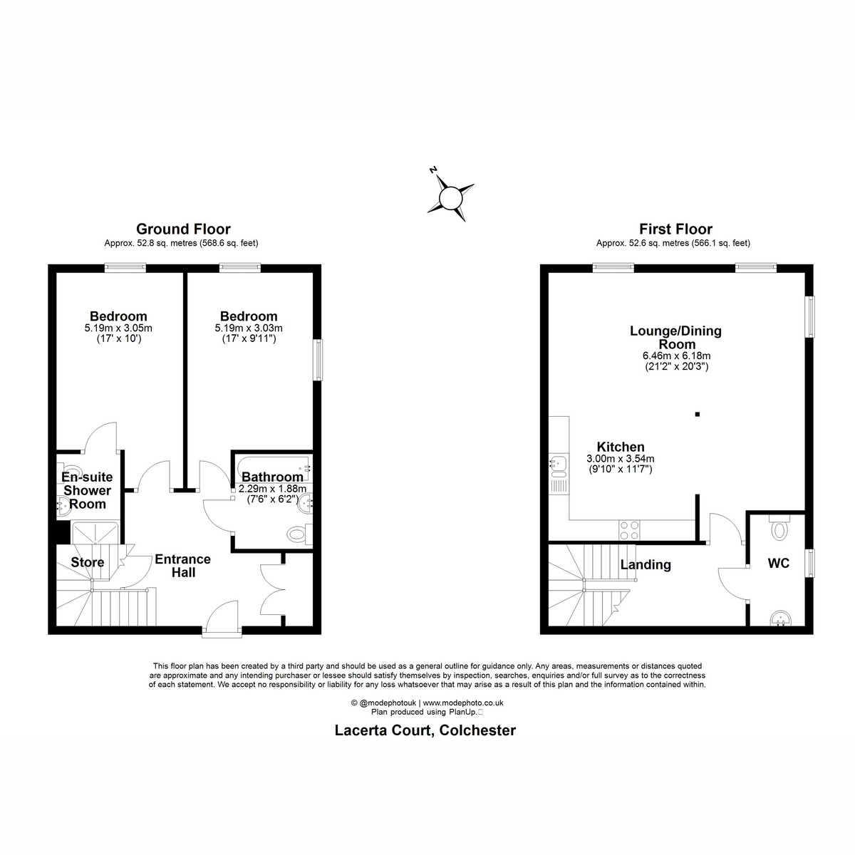Flat 2 Lacerta Court, 3, Londinium Road, Colchester floorplan