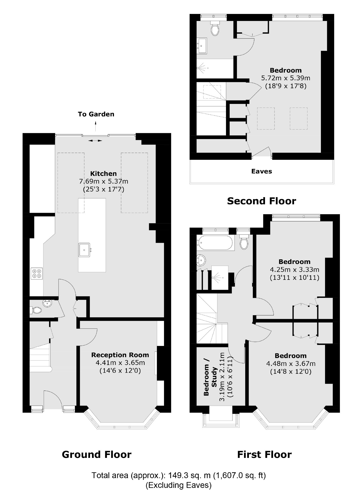 13, Michelham Gardens, Strawberry Hill floorplan