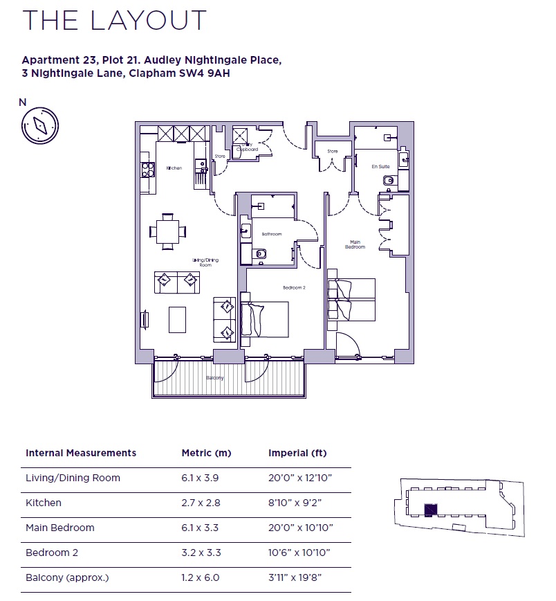 Apartment 23, Nightingale Lane, London floorplan