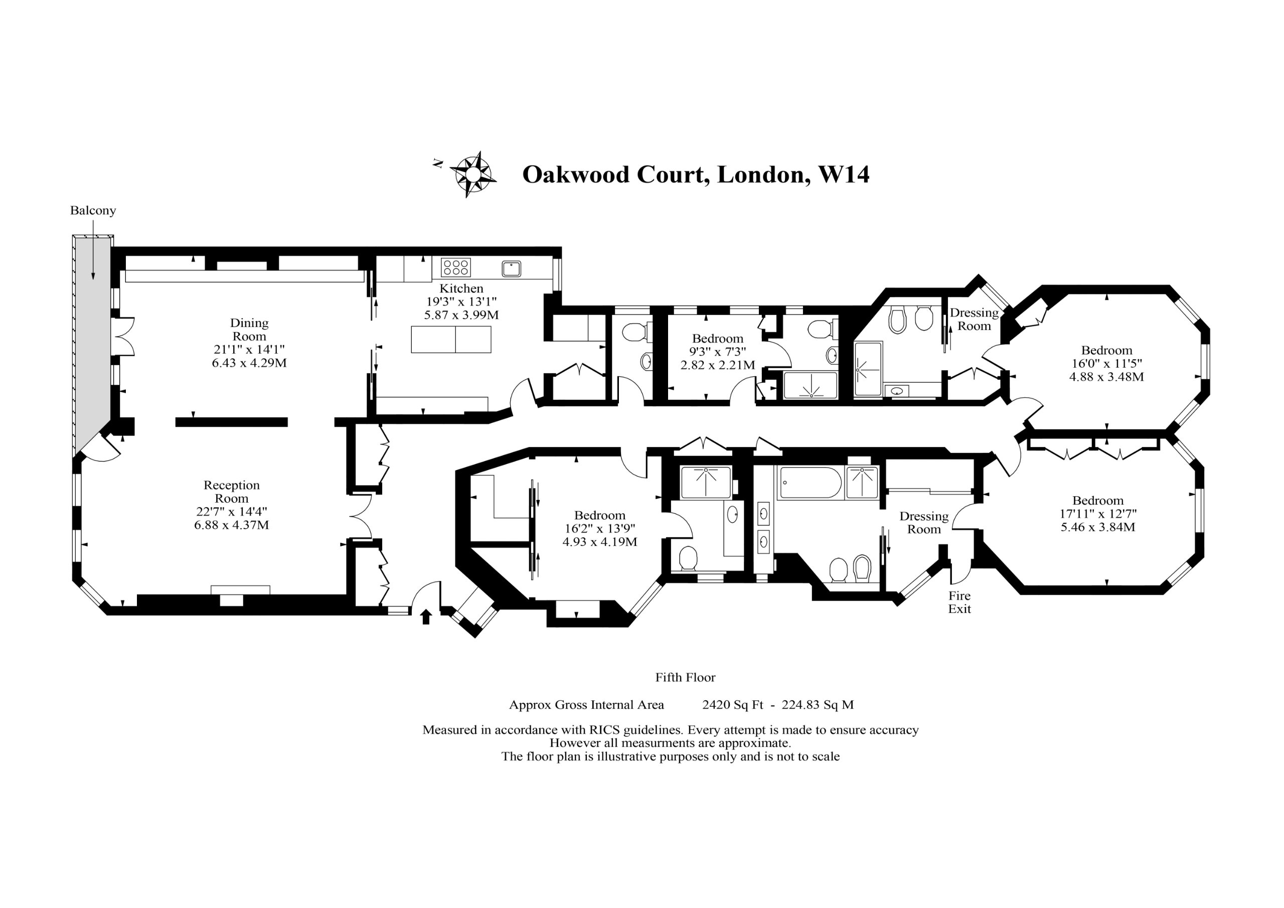 Oakwood Court, London floorplan
