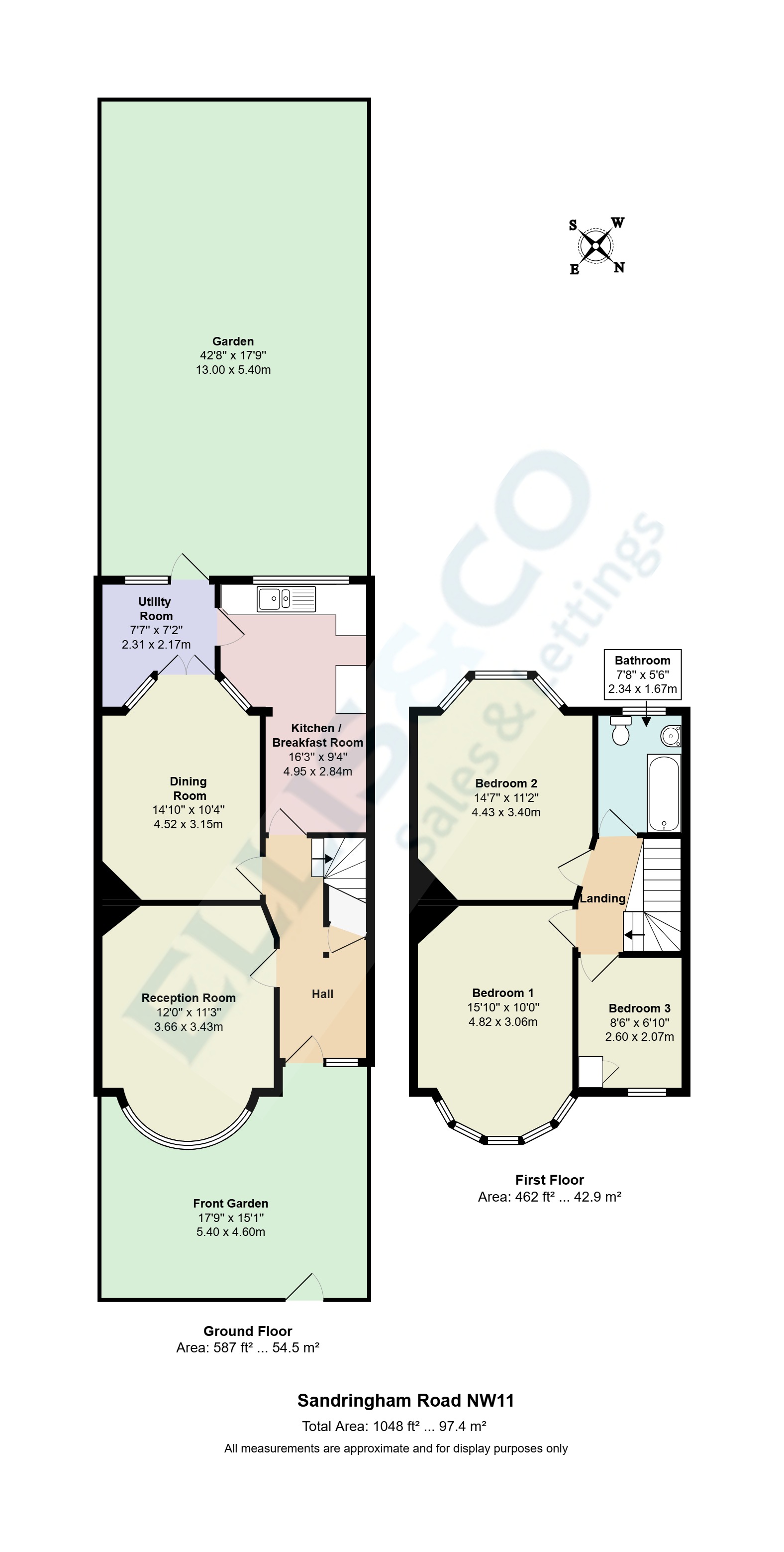 43, Sandringham Road, Golders Green floorplan