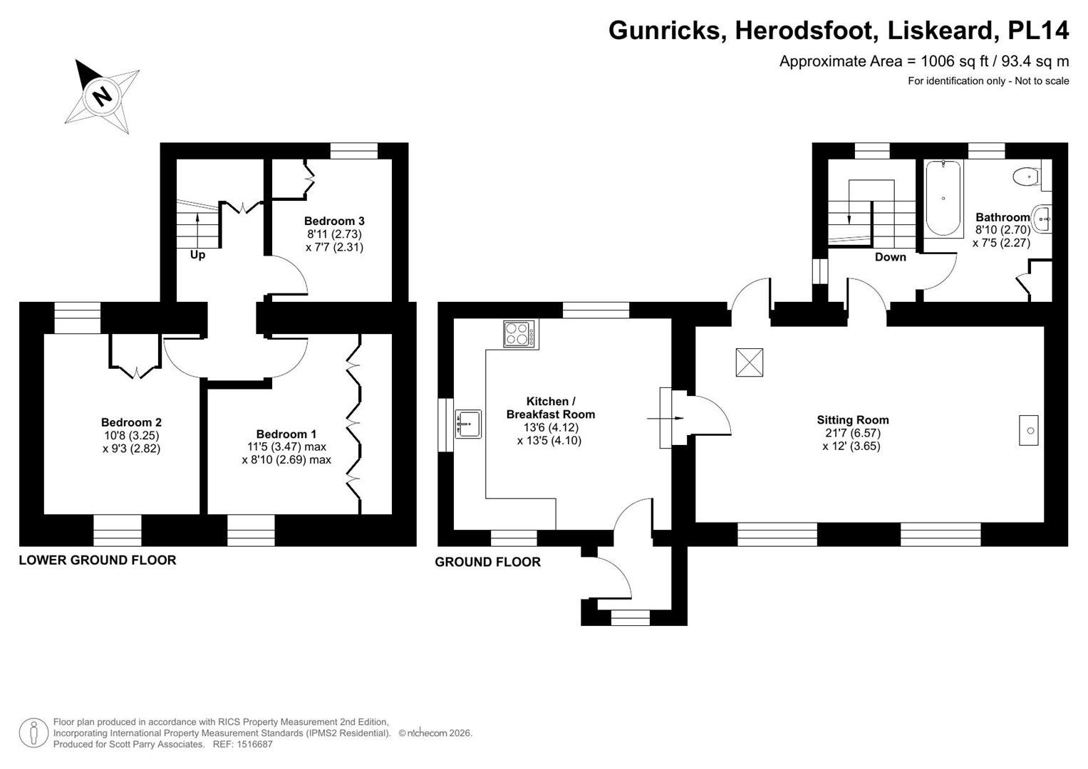 Gunricks, Herodsfoot, Liskeard floorplan