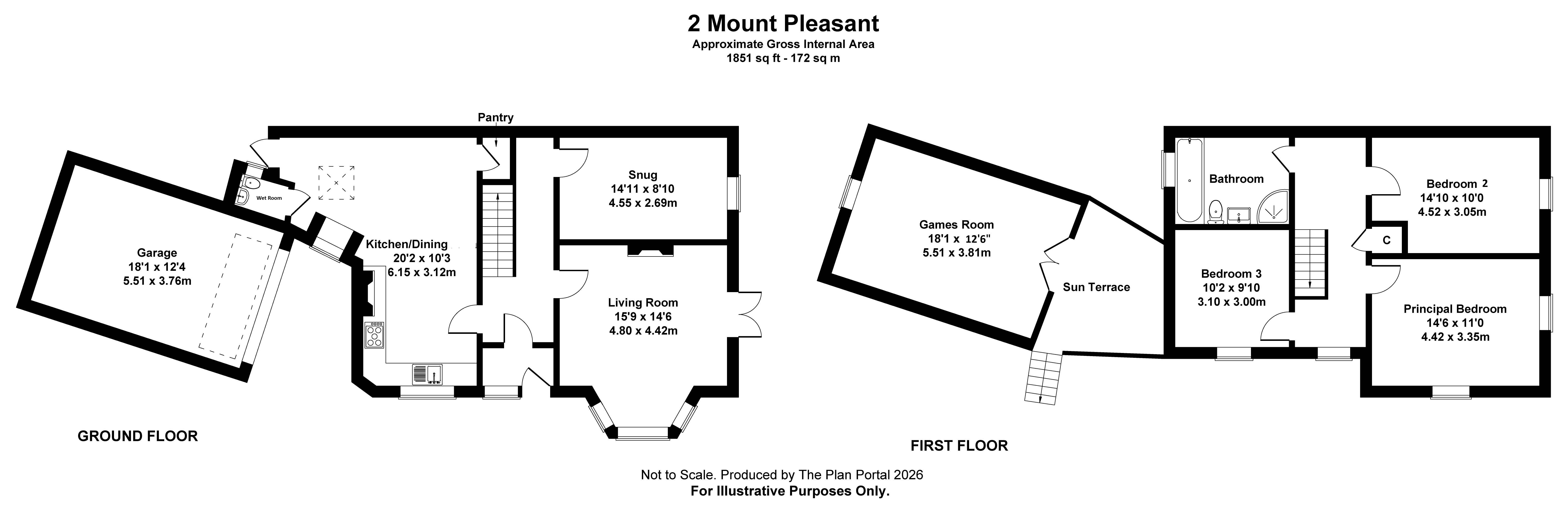 2, Mount Pleasant, Stafford floorplan