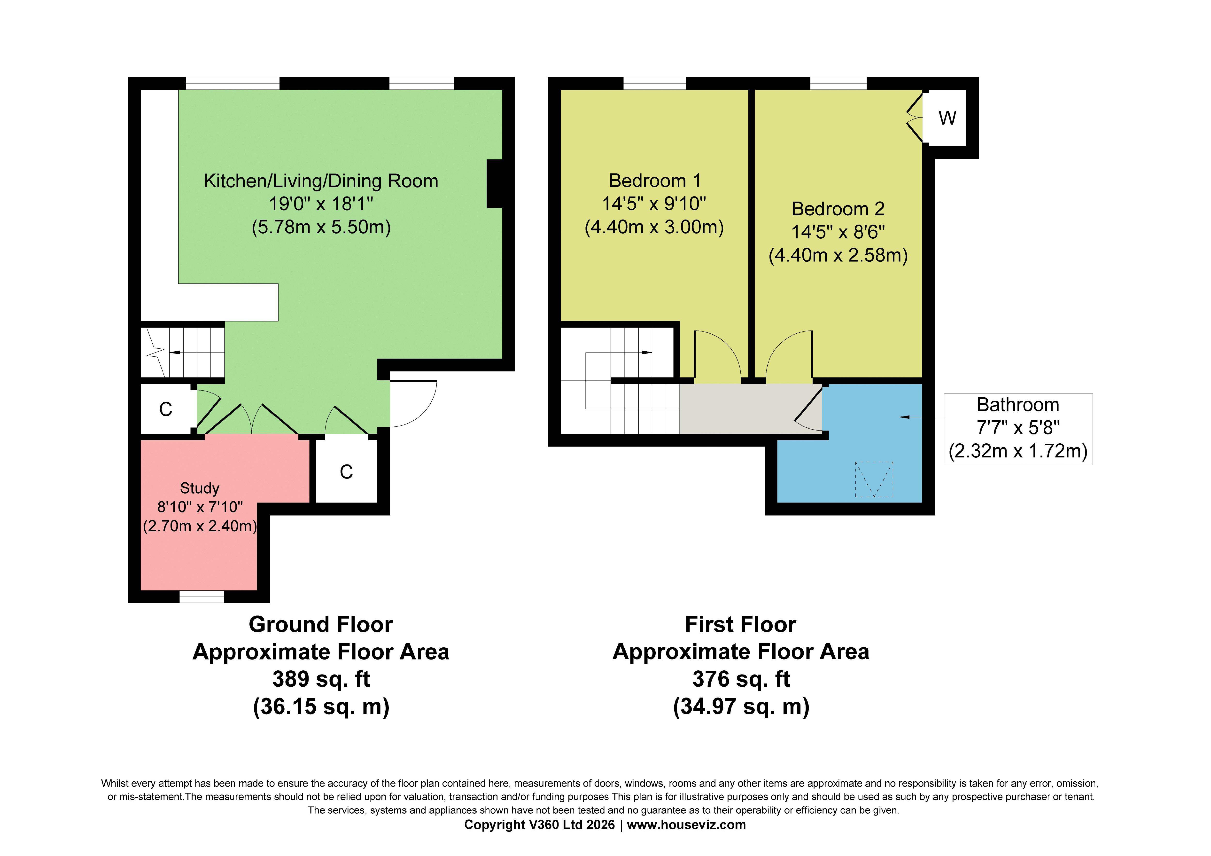 Apartment One, 6 Market Place, York floorplan