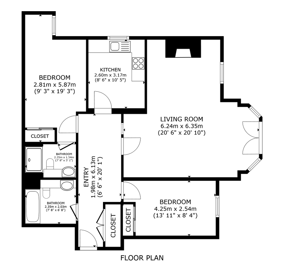 Flat 1, 55, Victoria Place, Stirlingshire floorplan